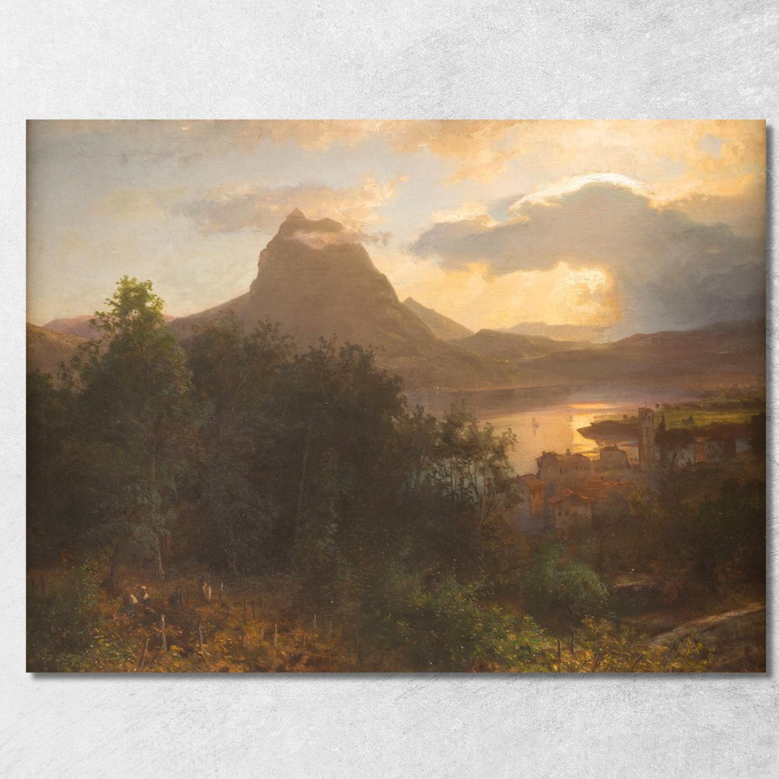 Vendemmia Alla Sera Oswald Achenbach oac21 quadro stampato su tela Vendemmia Alla Sera Oswald Achenbach oac21 quadro stampato su tela