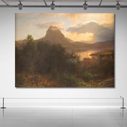 Vendemmia Alla Sera Oswald Achenbach oac21 quadro stampato su tela