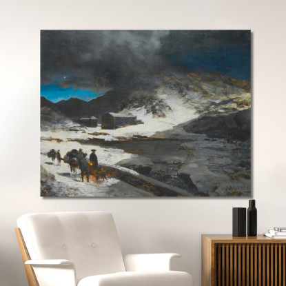 Il Grande Ospizio Del San Bernardo Nelle Alpi Oswald Achenbach oac33 quadro stampato su tela