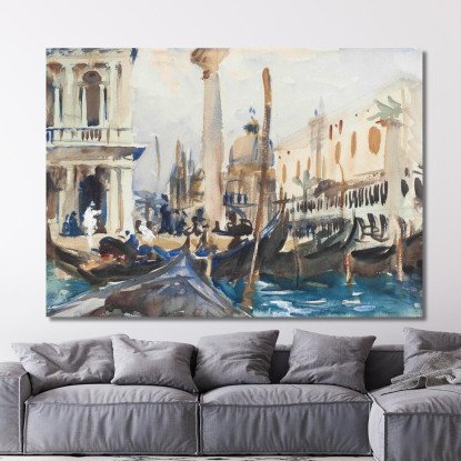 La Piazzetta Con Le Gondole John Singer Sargent jss320 quadro stampato su tela