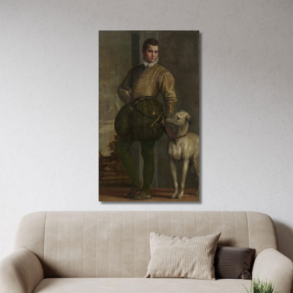 Ragazzo Con Un Levriero Paolo Veronese pvr14 quadro stampato su tela