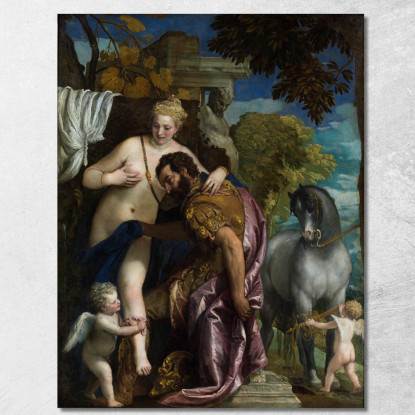 Marte E Venere Uniti Dall'Amore Paolo Veronese pvr20 quadro stampato su tela