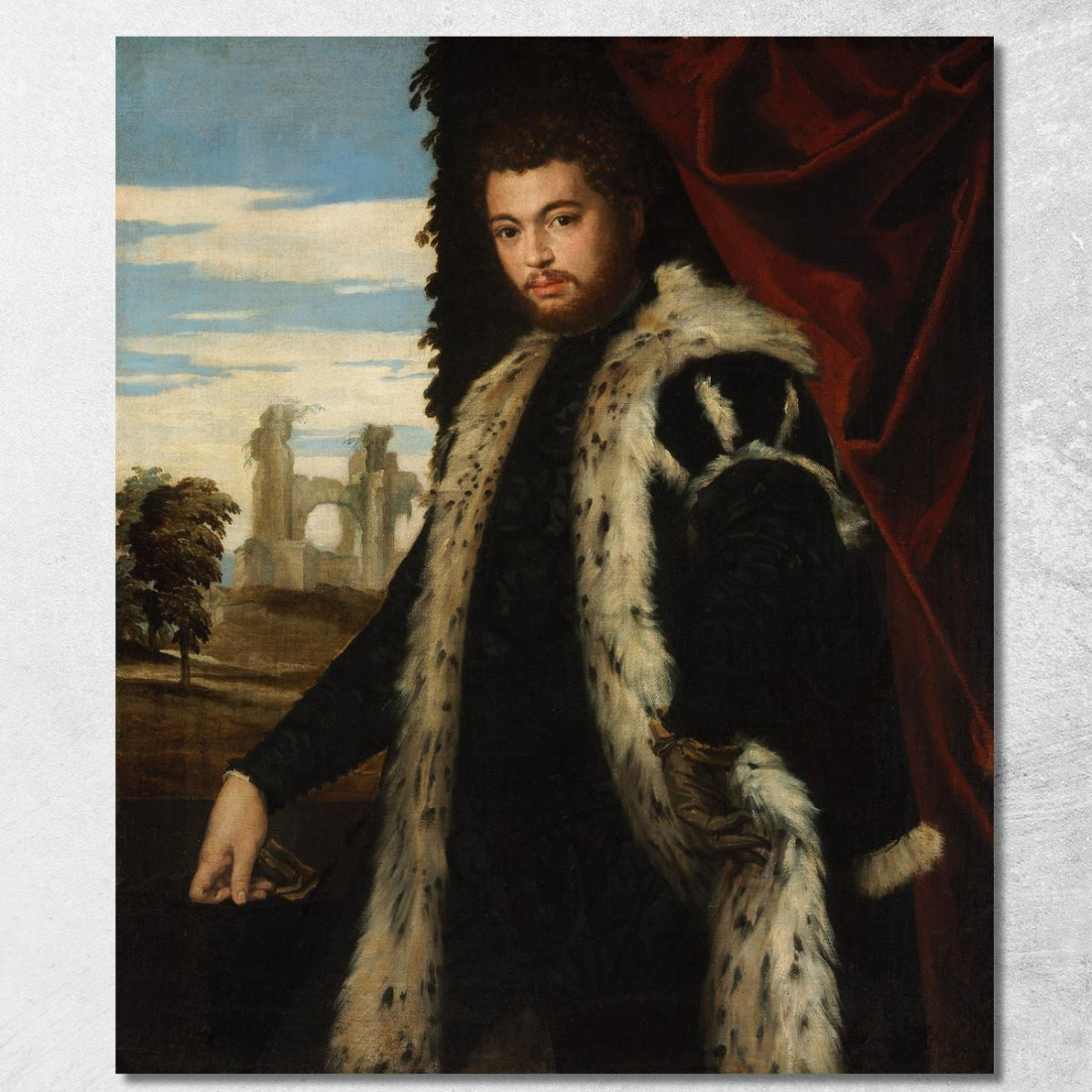 Ritratto Di Un Uomo Paolo Veronese pvr24 quadro stampato su tela Ritratto Di Un Uomo Paolo Veronese pvr24 quadro stampato su tela