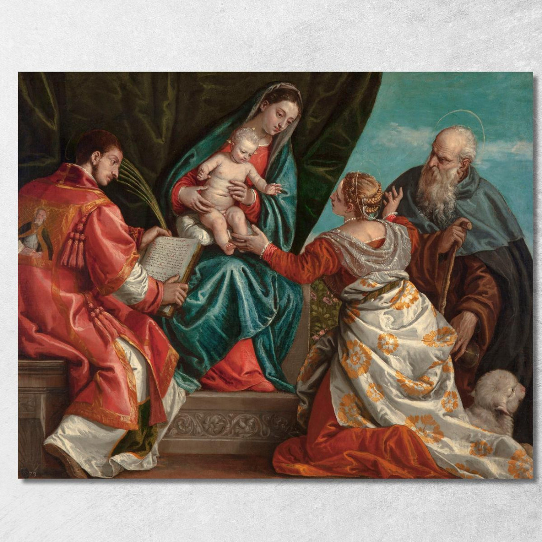 Sacra Conversazione Paolo Veronese pvr29 quadro stampato su tela Sacra Conversazione Paolo Veronese pvr29 quadro stampato su tela