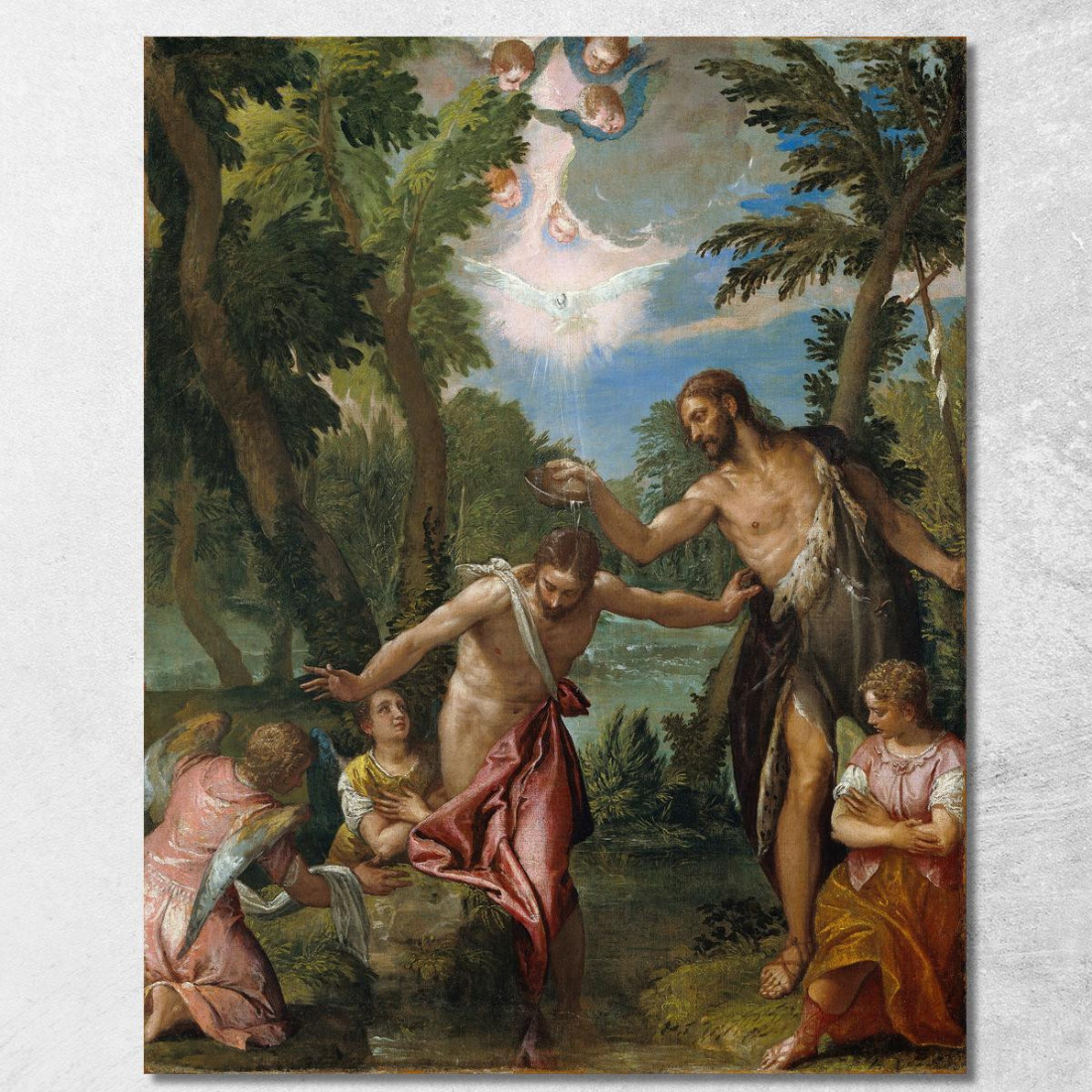 Il Battesimo Di Cristo Paolo Veronese pvr36 quadro stampato su tela