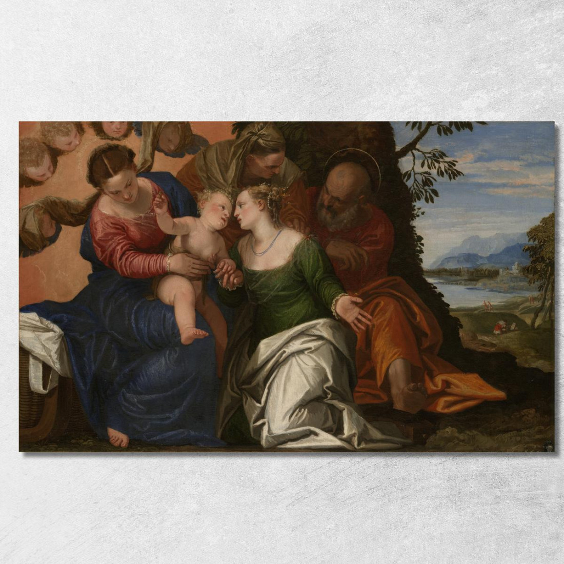 Le Nozze Mistiche Di Santa Caterina D'Alessandria Paolo Veronese pvr42 quadro stampato su tela Le Nozze Mistiche Di Santa Caterina D'Alessandria Paolo Veronese pvr42 quadro stampato su tela