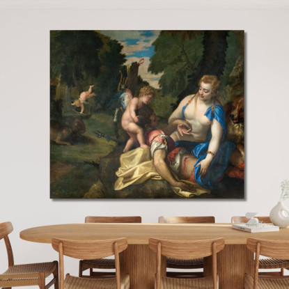 Venere Piange Adone Paolo Veronese pvr47 quadro stampato su tela