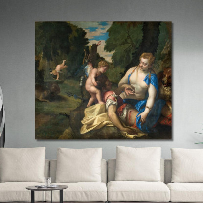 Venere Piange Adone Paolo Veronese pvr47 quadro stampato su tela