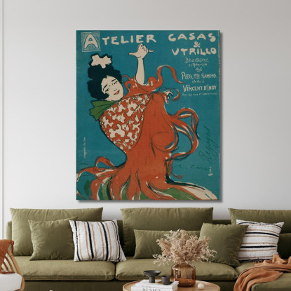 Atelier Casas & Utrillo Ramón Casas rcs5 quadro stampato su tela