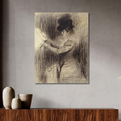 Figura Femminile Ramón Casas rcs13 quadro stampato su tela