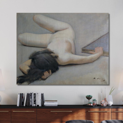 Nudo Femminile Ramón Casas rcs14 quadro stampato su tela