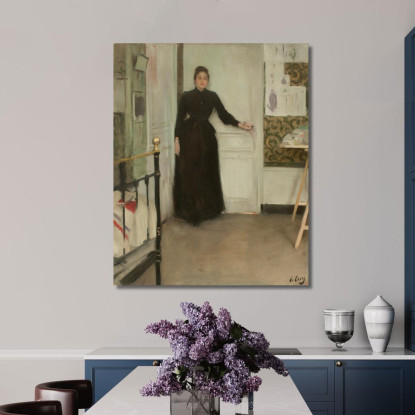 Interno Ramón Casas rcs15 quadro stampato su tela