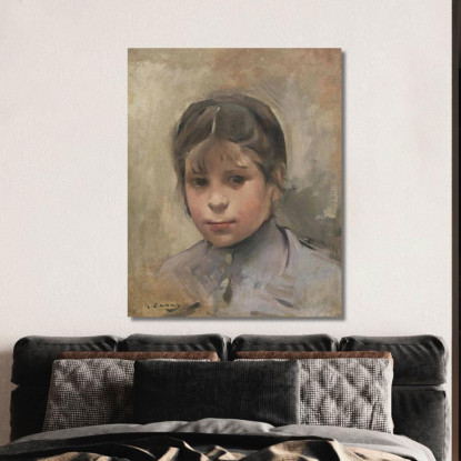 Nina - Ritratto Di Una Ragazza Ramón Casas rcs24 quadro stampato su tela