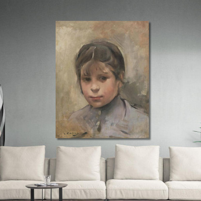 Nina - Ritratto Di Una Ragazza Ramón Casas rcs24 quadro stampato su tela