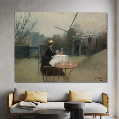 En Plein Air Ramón Casas rcs28 quadro stampato su tela