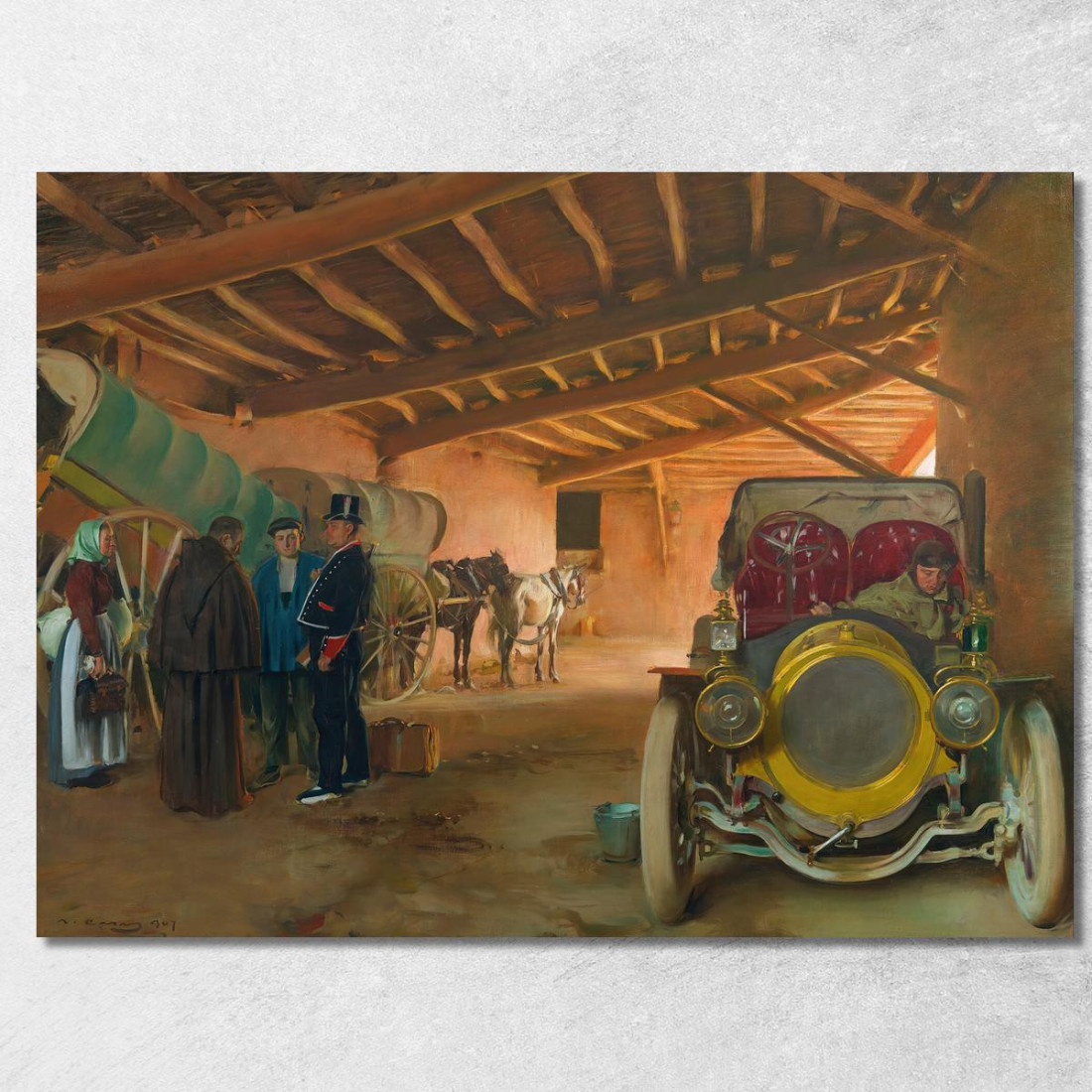 La Rimessa Ramón Casas rcs40 quadro stampato su tela La Rimessa Ramón Casas rcs40 quadro stampato su tela