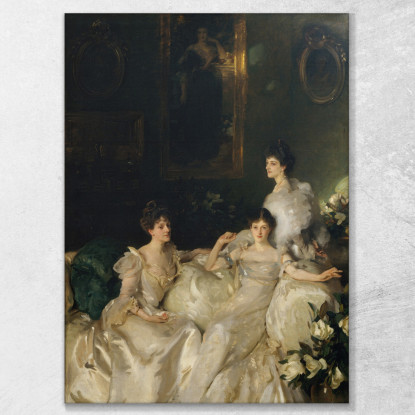 Le Sorelle Wyndham Lady Elcho Signora Adeane E Signora Tennant John Singer Sargent jss330 quadro stampato su tela