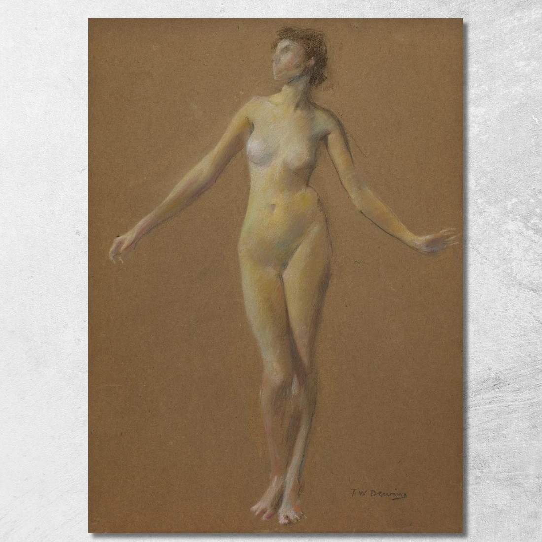 Studio Di Nudo Thomas Wilmer Dewing twd18 quadro stampato su tela Studio Di Nudo Thomas Wilmer Dewing twd18 quadro stampato su tela