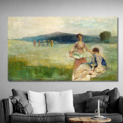 Primavera Thomas Wilmer Dewing twd24 quadro stampato su tela