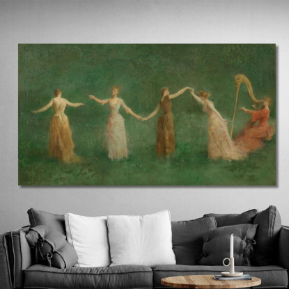 Estate Thomas Wilmer Dewing twd26 quadro stampato su tela