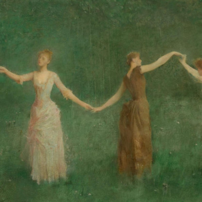 Estate Thomas Wilmer Dewing twd26 quadro stampato su tela