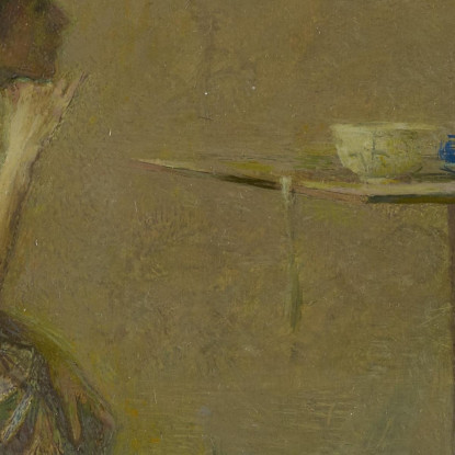 Il Pettegolezzo Thomas Wilmer Dewing twd27 quadro stampato su tela