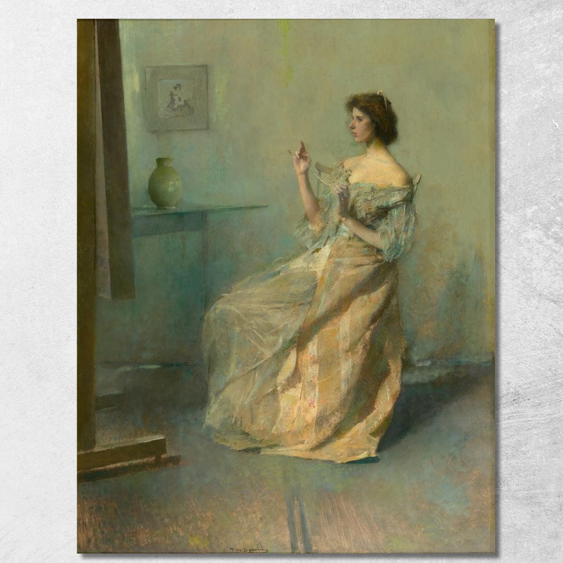 La Collana Thomas Wilmer Dewing twd31 quadro stampato su tela La Collana Thomas Wilmer Dewing twd31 quadro stampato su tela