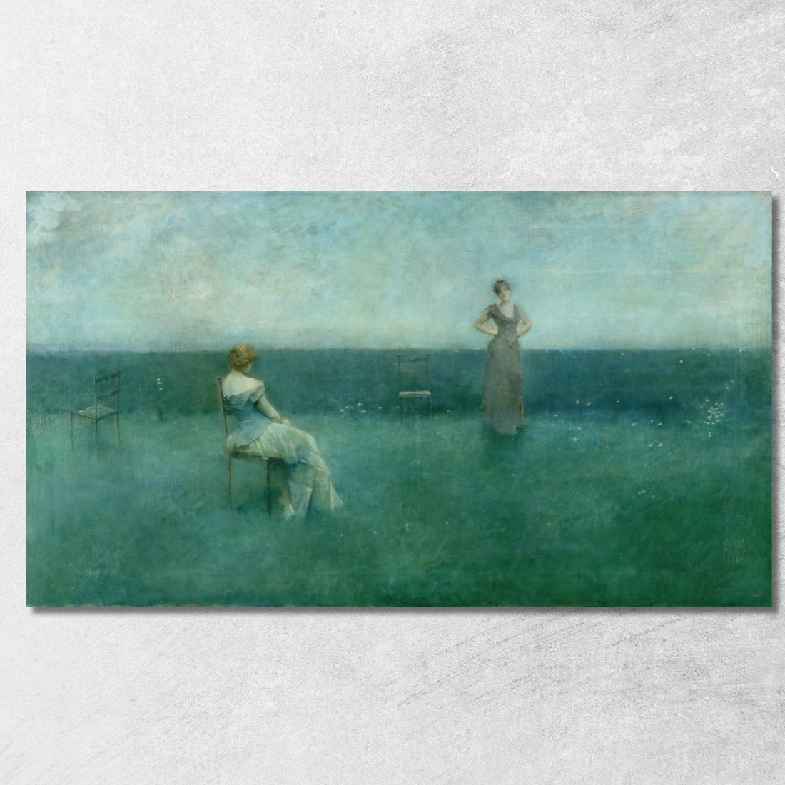 La Recitazione Thomas Wilmer Dewing twd32 quadro stampato su tela La Recitazione Thomas Wilmer Dewing twd32 quadro stampato su tela