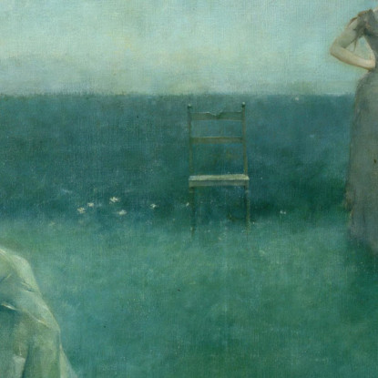 La Recitazione Thomas Wilmer Dewing twd32 quadro stampato su tela