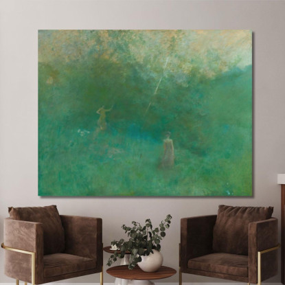 La Betulla Bianca Thomas Wilmer Dewing twd35 quadro stampato su tela