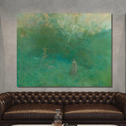 La Betulla Bianca Thomas Wilmer Dewing twd35 quadro stampato su tela