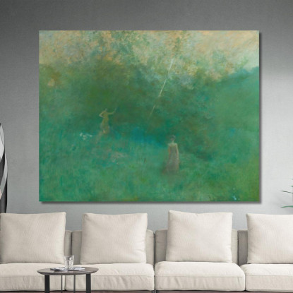 La Betulla Bianca Thomas Wilmer Dewing twd35 quadro stampato su tela