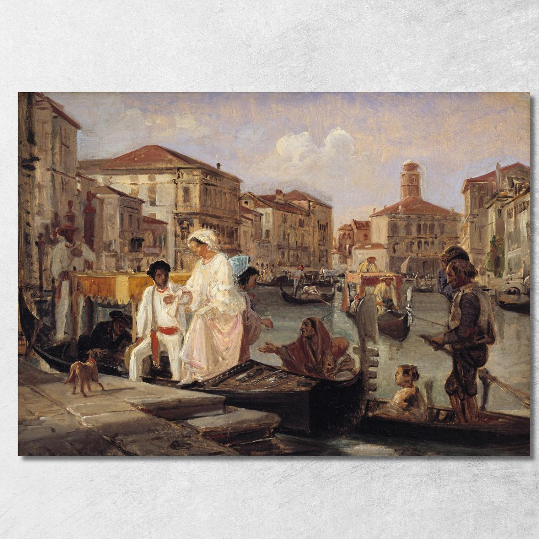 Discesa Da Una Gondola A Venezia Wilhelm Marstrand wmr5 quadro stampato su tela Discesa Da Una Gondola A Venezia Wilhelm Marstrand wmr5 quadro stampato su tela