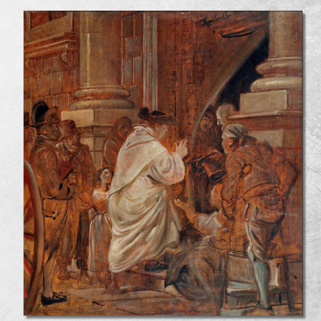 Cardinale Che Benedice I Mendicanti Alle Porte Della Chiesa Wilhelm Marstrand wmr7 quadro stampato su tela Cardinale Che Benedice I Mendicanti Alle Porte Della Chiesa Wilhelm Marstrand wmr7 quadro stampato su tela