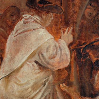 Cardinale Che Benedice I Mendicanti Alle Porte Della Chiesa Wilhelm Marstrand wmr7 quadro stampato su tela