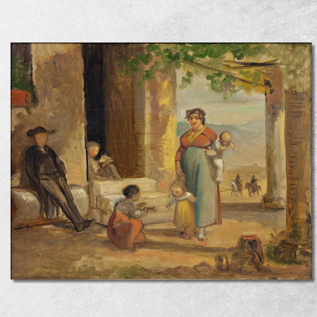 Bambino Che Impara A Camminare Wilhelm Marstrand wmr8 quadro stampato su tela Bambino Che Impara A Camminare Wilhelm Marstrand wmr8 quadro stampato su tela