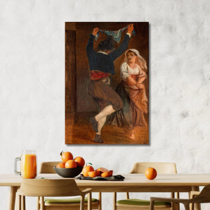 Italiano Danzante Wilhelm Marstrand wmr15 quadro stampato su tela