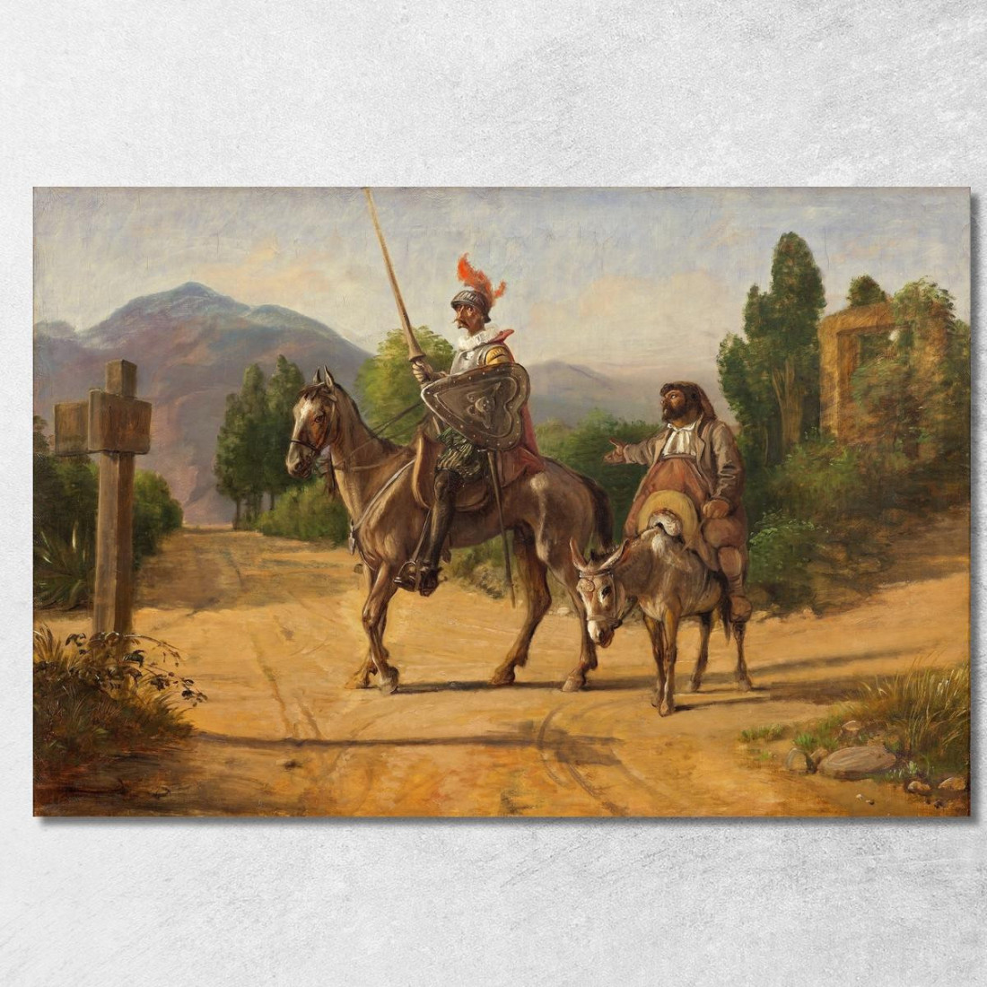 Don Chisciotte E Sancho Panza A Un Bivio Wilhelm Marstrand wmr17 quadro stampato su tela Don Chisciotte E Sancho Panza A Un Bivio Wilhelm Marstrand wmr17 quadro stampato su tela