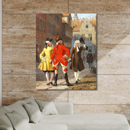 Jacob Von Thyboe E Jean De France Wilhelm Marstrand wmr34 quadro stampato su tela