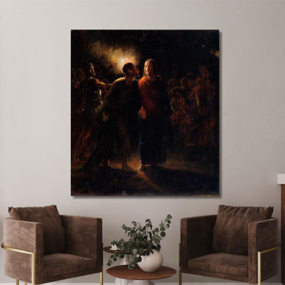 Il Bacio Di Giuda Wilhelm Marstrand wmr35 quadro stampato su tela