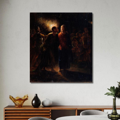 Il Bacio Di Giuda Wilhelm Marstrand wmr35 quadro stampato su tela