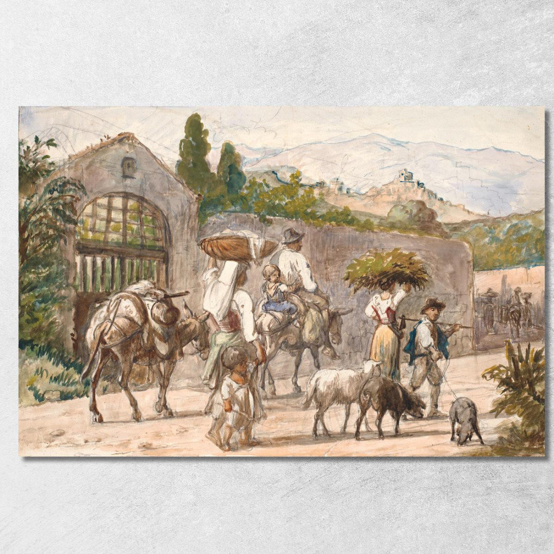 Contadini In Viaggio Verso Roma Wilhelm Marstrand wmr37 quadro stampato su tela Contadini In Viaggio Verso Roma Wilhelm Marstrand wmr37 quadro stampato su tela