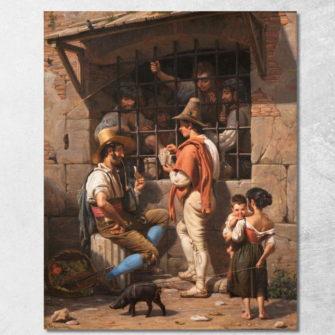 Scena Di Prigione A Roma Wilhelm Marstrand wmr54 quadro stampato su tela Scena Di Prigione A Roma Wilhelm Marstrand wmr54 quadro stampato su tela