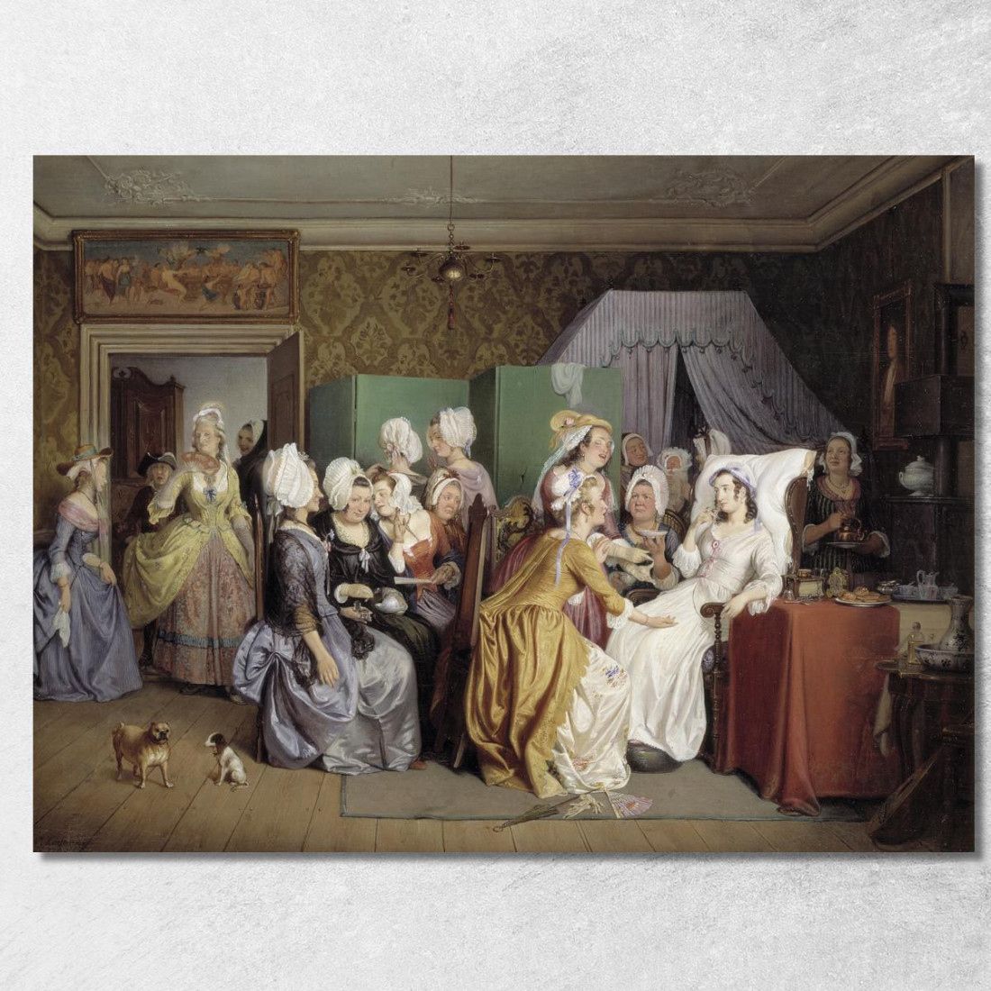 Scena Da "La Stanza Del Parto" Di Ludvig Holberg Wilhelm Marstrand wmr59 quadro stampato su tela Scena Da "La Stanza Del Parto" Di Ludvig Holberg Wilhelm Marstrand wmr59 quadro stampato su tela