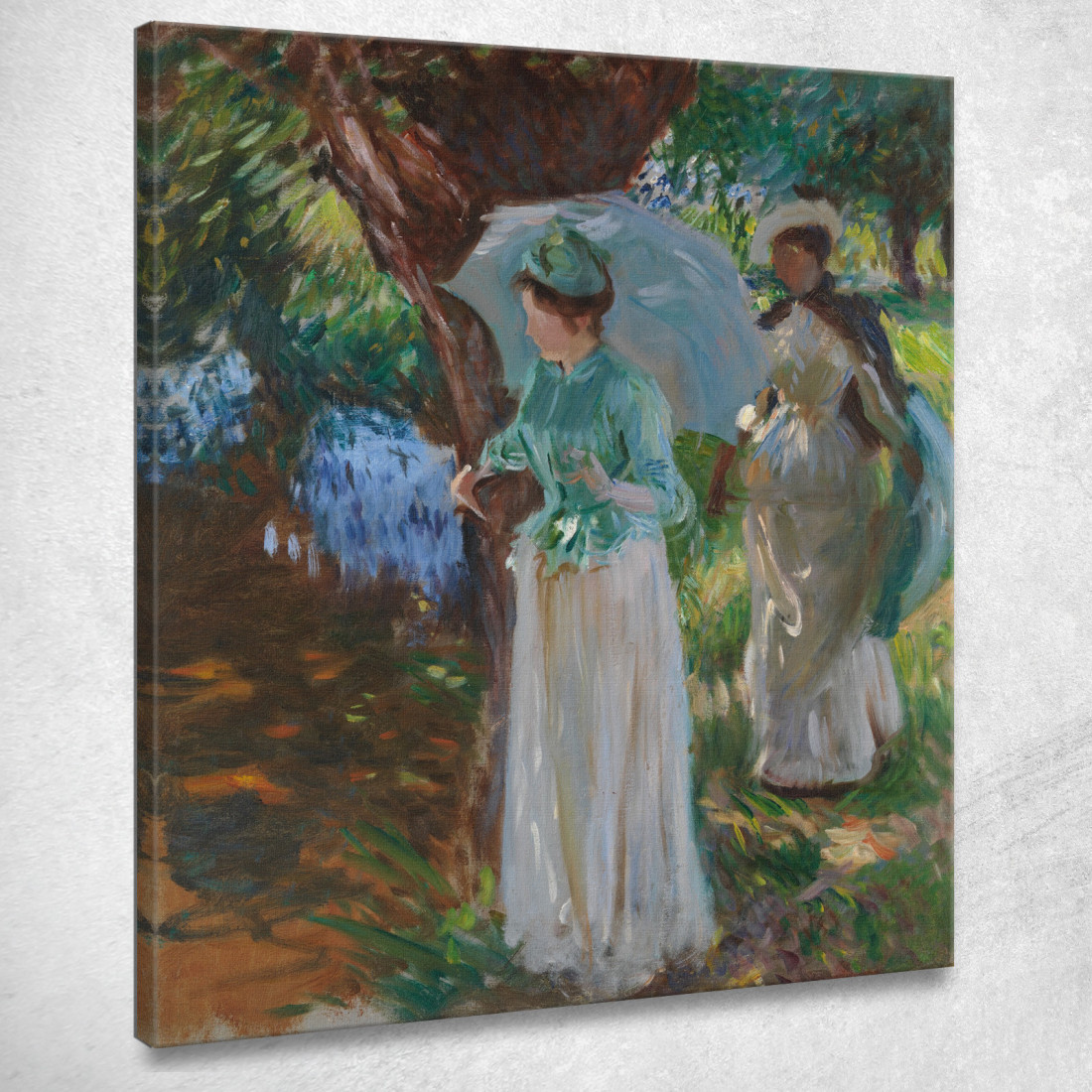 Due Ragazze Con Ombrelloni John Singer Sargent jss345 quadro stampato su tela Due Ragazze Con Ombrelloni John Singer Sargent jss345 quadro stampato su tela