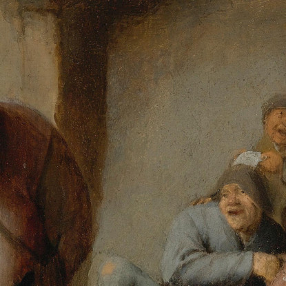 Contadini Nell'Interno Di Una Locanda Adriaen van Ostade avo40 quadro stampato su tela