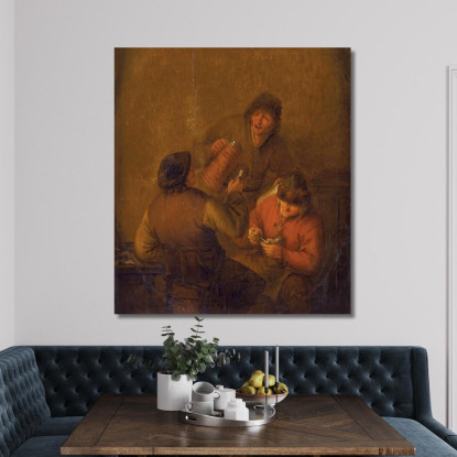 Scena Di Taverna 3 Adriaen van Ostade avo49 quadro stampato su tela