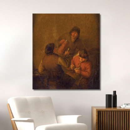 Scena Di Taverna 3 Adriaen van Ostade avo49 quadro stampato su tela