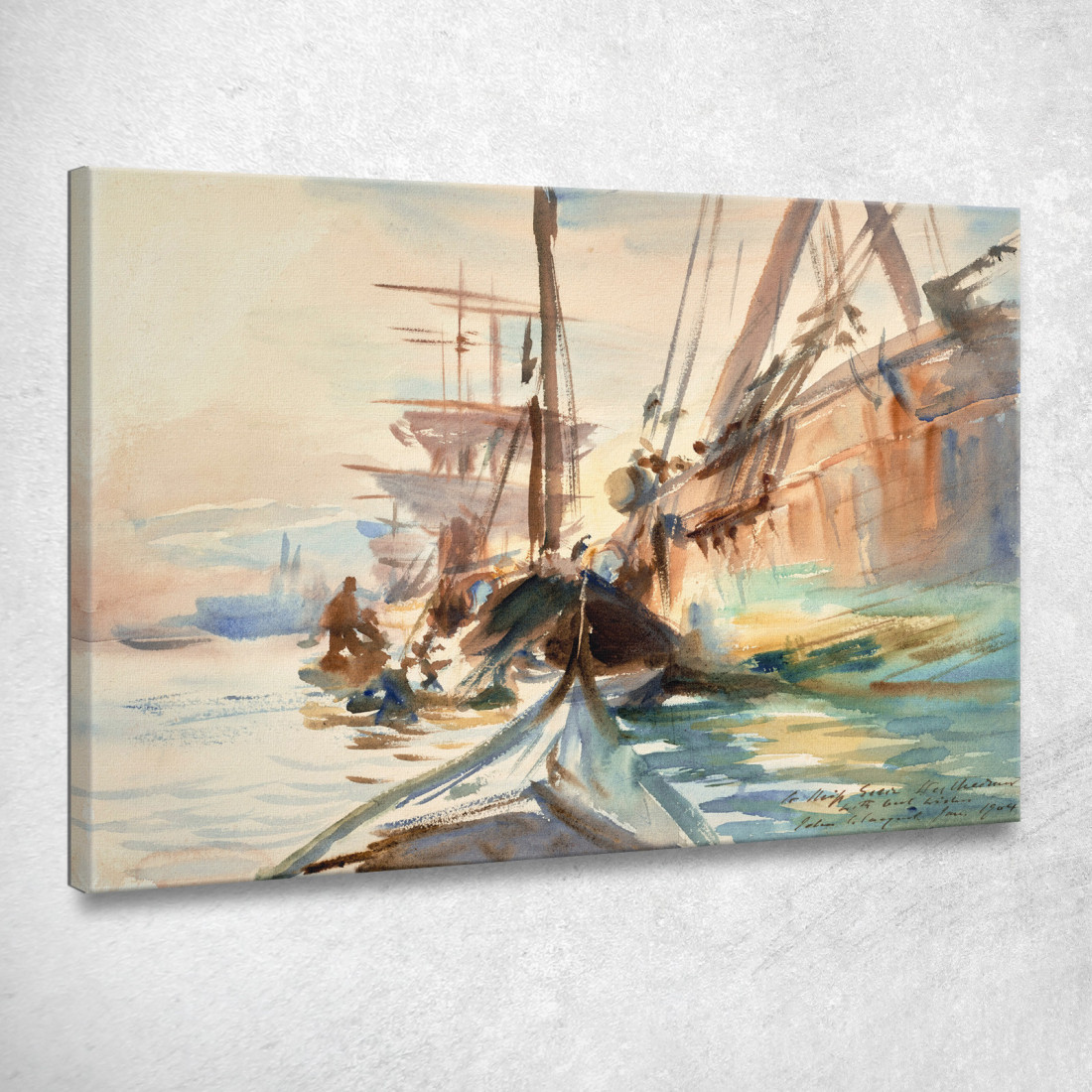 Scarico Barche John Singer Sargent jss351 quadro stampato su tela Scarico Barche John Singer Sargent jss351 quadro stampato su tela