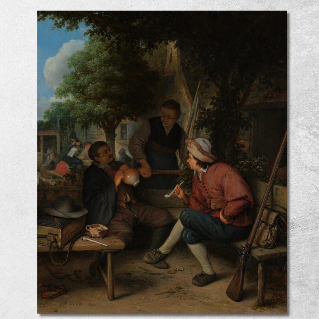 Viaggiatori A Riposo Adriaen van Ostade avo62 quadro stampato su tela Viaggiatori A Riposo Adriaen van Ostade avo62 quadro stampato su tela